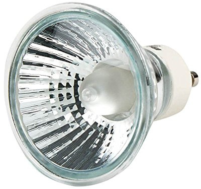Bulbrite FMW/GU10 35-watt halógena MR16, 120 V, GU10 giro y bloqueo Base 38 Degree luz de inundación