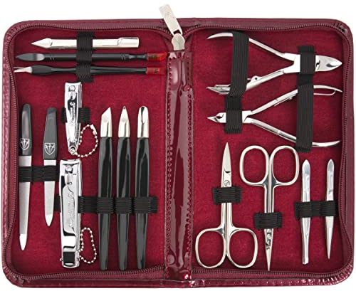 3 Swords Germany Exclusive 16-Piece MANICURE - PEDICURE - GROOMING - NAIL CARE set/kit/case - Brand quality since 1927