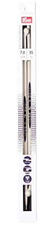 Prym Single-Point ergonomico Maglieria Aghi/, Metallo, Multicolore, 7 mm, Lunghezza 35 cm, Coppia