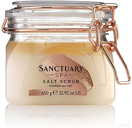 Sanctuary Spa Salt Body Scrub, Exfoliating Dead Sea Salt with Natural Oils, Vegan and Cruelty Free, 650g