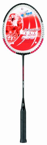 Solex Sports Badminton-Schläger Team 300 Stahl, rot, 66 x 20 x 3 cm, 44120Solex Sports Badminton Schläger Team 300 Gewicht 100g Schaft gehärteter Stahl Kopf ALU mit Kunststoff-Saiten Bespannung