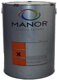 Manor Coatings (DARK GREY) 18-B-25 MERLIN 5 Litre Professional Concrete Industrial Floor Paint Single Pack Hard Wearing Interior Paint High Gloss Showroom Finish