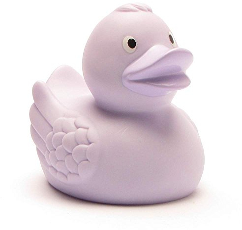 Duckshop I papera da bagno Carlotta – viola pastello I paperella I paperella I cigolii I L 7,5 cm I con portachiavi incluso nel set