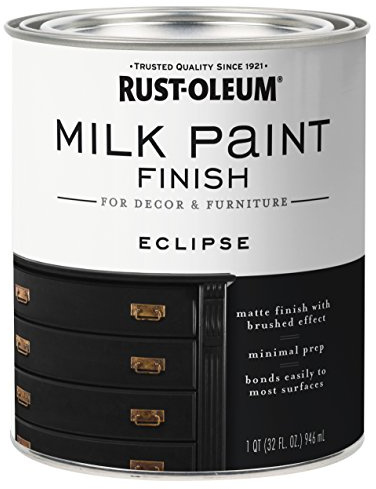 Rust-Oleum Eclipse Milk Paint Finish | Decor and Furniture Applications | Matte Finish Brushed Effect | Minimal Prep Needed | No Primers Required | Easy Clean Up | Quart