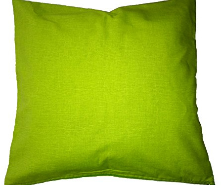 2 CUSCINI - LI.GI. ZA425 CUSCINI DECORATIVI PER DIVANO SALOTTO ARREDO CASA COLORATI VARI COLORI CM 40X40 (Verde acido) PRODOTTO ITALIANO MISTO COTONE