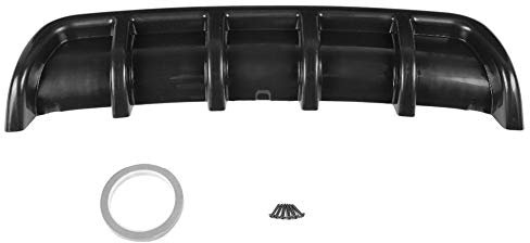Difusor del Parachoques Trasero del Coche, difusor del alerón de la Aleta de tiburón del Parachoques Trasero del Coche del ABS Negro Universal(Negro)