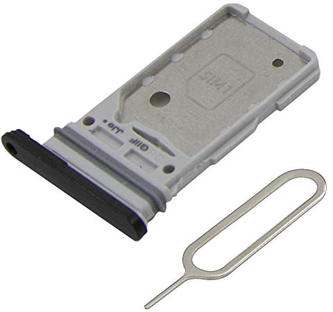 MMOBIEL Soporte de bandeja de ranura para tarjeta SIM dual compatible con Samsung Galaxy S21 Ultra / S21 Plus - 6.8 pulgadas - 2021 - Incluye junta de goma y pin SIM (negro)