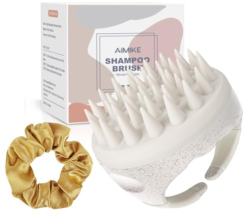 AIMIKE Kopfhaut Massagebürste [Weizenstroh & Silikon], Umweltfreundlich Kopfhaut Peeling Haarmassagebürsten für Kopfmassage & Haarwachstum, Reduziert Schuppen, Scalp Massager für Nass & Trocken Haar