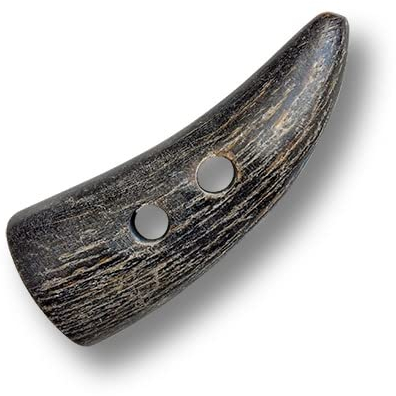 Knopfparadies - Besonders hochwertige Knebelknöpfe: echte Büffelhornspitze mit zwei Löchern. Ø: ca. 20x50mm!