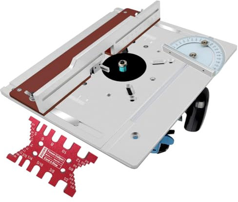 Överfräsar Bordspanel Insättningsplatta 240x200 Mm 9, 4x7, 9 Tum Fräsmallar Aluminiumlegering Används för Elektriska Trimmers och Gravyrmaskiner Träbearbetningsverktyg (Set om 2)