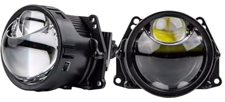 Faro Principal Faros Delanteros con Lente 3,0 Pulgadas Luces LED Universales para Automóvil Faros Delanteros con Lente Proyector Bi-LED H4 H7 H11 9005 HB3 Faros Principales Coche