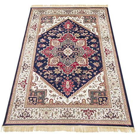 Pierre Tappeti Tappeto RUBINE 304 Heriz BLU disegno classico persiano stile orientale tradizionale cm.140x190. Tappeto salotto, soggiorno, camera da letto, ingresso, corridoio.