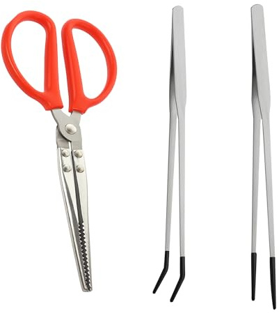Jyinelx 3Pcs Reptile Accessories, Including Snake Feeding Tongs and Long Tweezers, Non-slip and Easy to Hold, Reptile Feeding Tongs Are Suitable for Aquariums, Reptile Tanks and Other Scenes