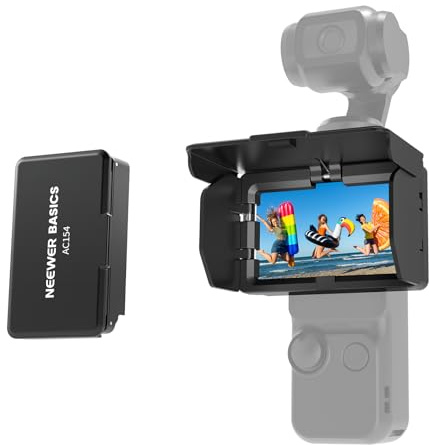 NEEWER Pare-Soleil d'écran Compatible avec DJI OSMO Pocket 3, Protection Antireflet Pliable sur 3 Côtés pour Selfies, Vlogging, Enregistrement Vidéo, Streaming en Direct, AC154
