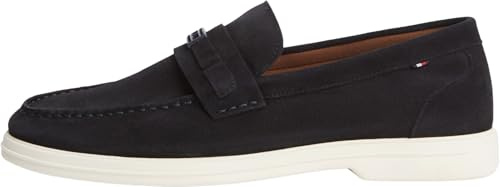 Tommy Hilfiger Men's Light Suede Flag Hardware Loafer Fm0fm05897Loafers