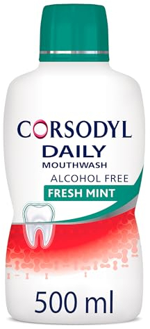 Corsodyl Gum Care Mouthwash Alcohol Free Daily Fresh Mint 500 ml, Multi, 1 Pack