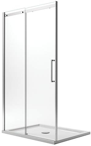 Idralite Porte Paroi Douche 110CM H200 Verre Transparent 8mm vers Gauche avec Easy-Clean Mod. Prime