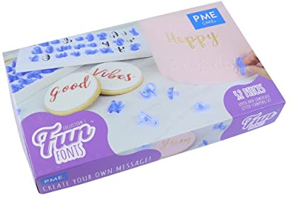 PME FF52 Fun Fonts-Alphabet Stamp Set de 52, majuscules et minuscules, collection 1