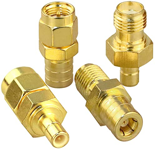 TUOLNK SMA-Koaxialadapter für SMB Radioantennen, SMA-SMB, Koaxial für DAB-Autoantenne, Audio, Router, Signalverstärker