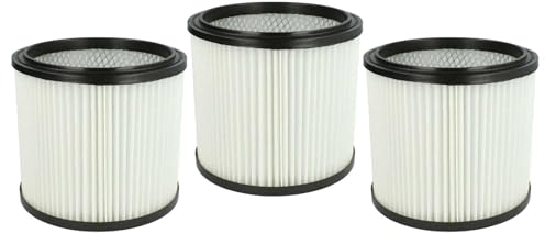 vhbw 3x Faltenfilter Ersatz für Einhell 2351110 für Staubsauger - Filter, Patronenfilter, weiß