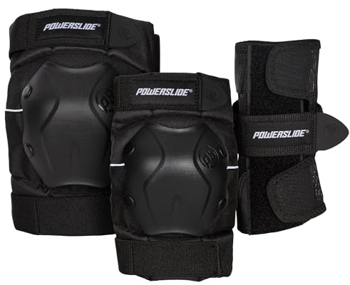 Powerslide Schützer Set, Standard Men in Schwarz für Inline Skates, Roller Skates und Skateboards, Protection, Art. nr.: 903239