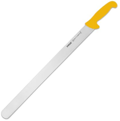 Pirge Coltello da macellaio 50 cm, giallo - Coltello da affettare - Coltello da macellaio lungo e affilato - Coltello da taglio - Coltello da carne