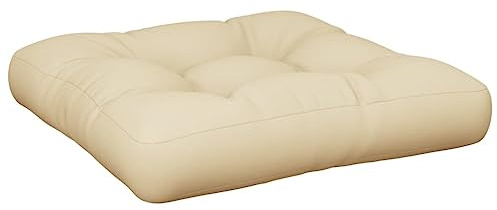 vidaXL Cojín para sofá de palets de Tela Beige 60x60x12 cm