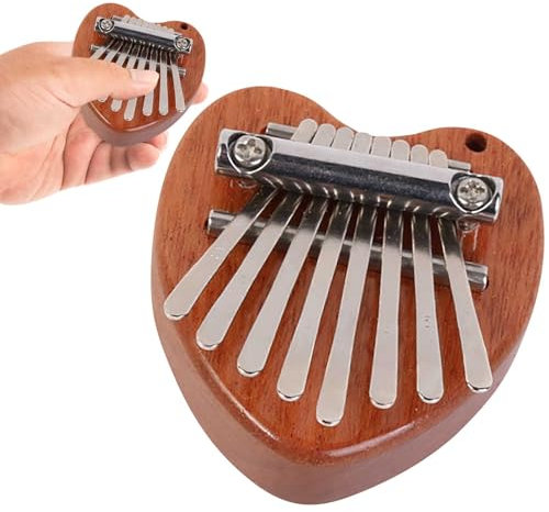 Mini-Kalimba-Daumenklavier mit 8 Tasten, symmetrisches Finger-Daumenklavier, Marimba-Musik, gutes Zubehör als Anhänger, Geschenk, Kalimba-Daumenklavier, Weihnachtsklaviergeschenk for Kinder und Erwach