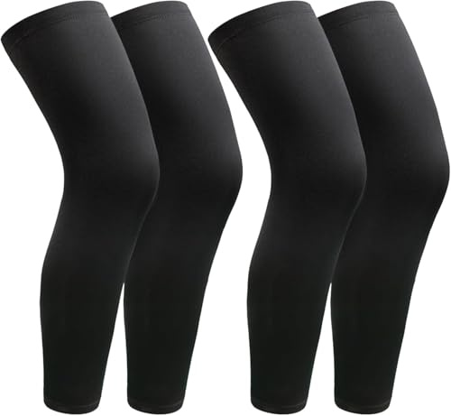 EOGRFW 2 paia di manicotti a compressione, maniche lunghe a compressione, protezione solare UV, per sport, ciclismo, per uomini e donne, corsa, basket, Nero , M