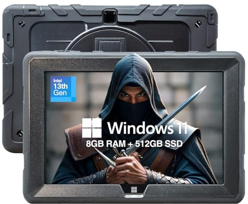 Fusion5 10.1 Windows 11 Full HD Rugged Tablet PC - Intel 13th Gen - FWIN232 PRO N5 Ultra Slim Windows Tablet Computer - 8GB RAM, 512GB SSD, 10 Inch, 5G WiFi, HD Webcam, Micro HDMI, Expandable Storage