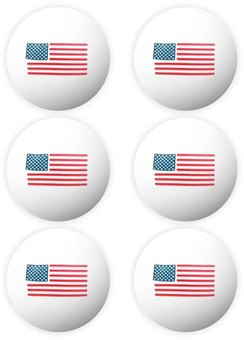 American Flag Ping Pong Balls - Perfect for 4th of July, Memorial Day, Independence Day Celebrations, Patriotic Parties | USA Pride Stars & Stripes Decorated Table Tennis Red White & Blue Beer Pong