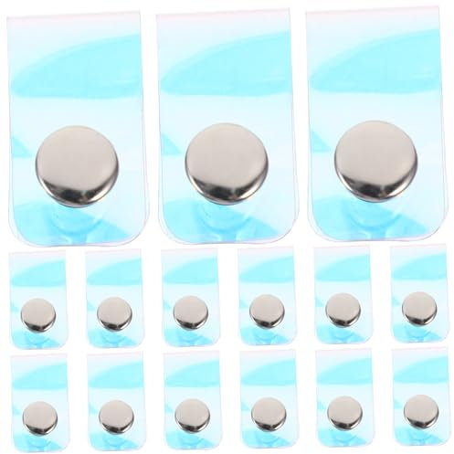 DOITOOL 15 Piezas Arnés de botón organizadores quebrar Titulares atar snaps ordenador de cables soporte de fijación de auriculares clip de almacenamiento de línea de polivinilo