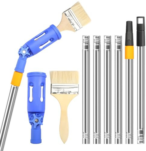 prota Herramienta Extensor de Pincel Pintura de Múltiples Angulos, Barra de Extensión de Rodillo Extensor, Soporte de Pincel de Poste de Extensión para Techos Altos Paredes Esquinas de Escaleras