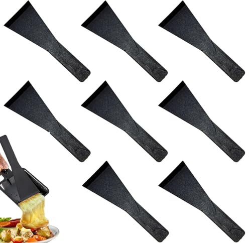 8 espátulas para raclette, de plástico, espátulas, antiadherentes, para barbacoas de queso, utensilios de cocina, ideal para queso, restaurante, casa, resistente y resistente al calor