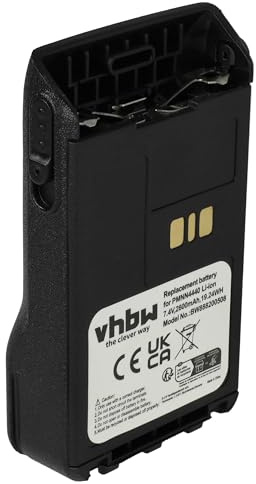 vhbw Akku kompatibel mit Motorola DP3441, DP3661E, DP3441e Funkgerät, Walkie Talkie (2600 mAh, 7,4 V, Li-Ion)