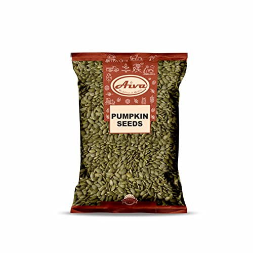 Aiva Pumpkin Seeds Raw (4 LB Bulk) – Premium Whole Pepitas for Snacking, Baking, Salad Toppings, Cereal, Roasting and Cooking Shelled Pepitas
