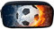 NETILGEN Feuer-Fußball-Federmäppchen, Polyester-Tragetasche mit Reißverschluss, großes Fassungsvermögen, cooles 3D-Druckmuster, personalisierte Designs für Kinder, Jungen, Mädchen, Studenten,