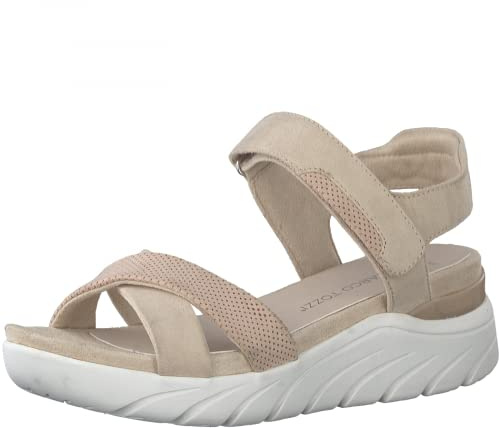 Marco Tozzi Women's Damen 2-2-28358-28 Sandalette Wedge Sandal, Powder, 5.5 UK