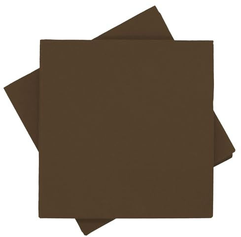 ZauberDeko Servietten Tischdeko Braun Dunkelbraun Party Tischdeko 40 x 40 cm 25 Stück