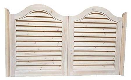 BOCbco Swinging Doors Cafe Doors Solid Wood Half Door Cowboy Door Bar Cut Off Fence Gate Make Old Doors Customizable Single Leaf Double Door/B/90 * 70Cm