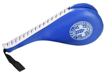 Langlebige Schlagpolster, 38x19x5cm Taekwondo Kick Strike Pad Ziel Karate Kickboxen PU Leder Schlagpolster Schlagkissen Kickschild Handpratzen Trainerpratzen Für Kinder Jugendliche Erwachsene (Blau)