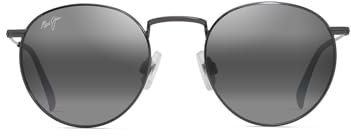 Maui Jim Unisex Pukaua Sunglasses, Shiny Dark Ruthenium, 50-21-145
