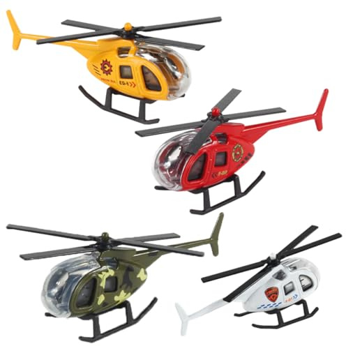 LGWJHCY 4 piezas helicóptero juguete, mini modelo de avión, mini avión conjunto niños, 3-12 años niños niñas niños