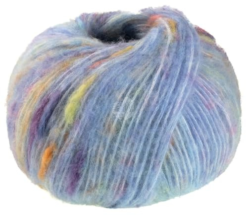LANA GROSSA Cassata | Flauschiges Effektgarn mit bunten Farbspots| Handstrickgarn aus 54% Schurwolle (Merino extrafine), 30% Polyamid & 16% Baumwolle | 50g Wolle, Stricken & Häkeln | 175m FB 5