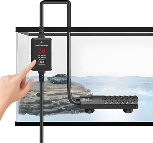 HOSPAOP Riscaldamento per acquario, 50 W, asta riscaldante per acquario, con termostato e protezione da sovratemperatura, riscaldamento sommergibile per acqua dolce e di mare, riscaldatore a