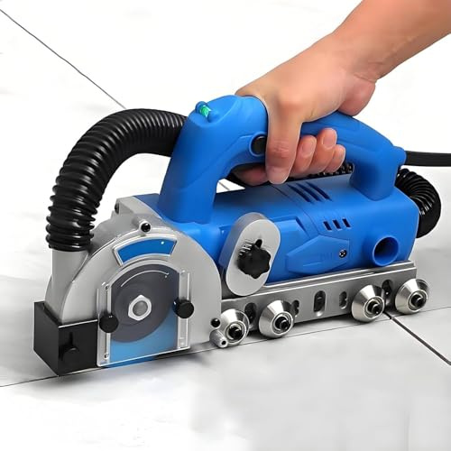 WEIZIIA Pulitore Elettrico per Giunti di Piastrelle, Macchina elettrica per la Pulizia delle giunzioni delle Piastrelle, pulitore per Giunti da 1200 W con soffiatore d'Acqua Automatico