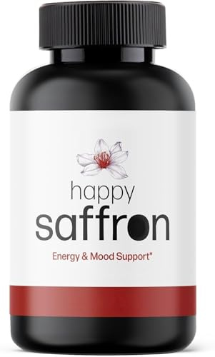 Happy Saffron，Saffron Supple for Energy & Mood Lift- for Eye Health Support ，Mood Enhancer for Women & Men ，Appetite Suppressant for Weight Loss
