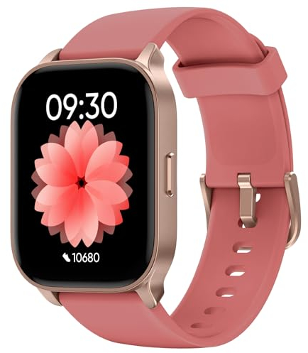 TOOBUR Smartwatch für Damen, Anrufe entgegennehmen/tätigen, Fitness-Tracker mit Herzfrequenz/Schlaf/100 Sportarten/IP68 wasserdichtem Schrittzähler, Smartwatch kompatibel mit Android iOS