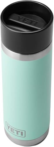 YETI Rambler Hotshot Bottle, Vacuum Insulated Stainless Steel Bottle with Hotshot Cap, Seafoam, 18 oz (532 ml)