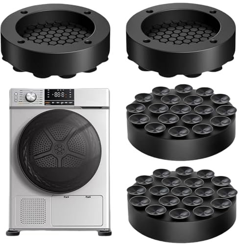 Tapis Anti-vibration pour Machine à Laver, 4pcs Pied Anti Vibration Machine a Laver,Patins Anti Vibration Lave Linge,Patin Caoutchouc Antibruit Pied Machine a Laver,Tampons À Pied Machine À Laver
